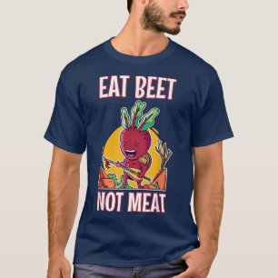 Camiseta Comer beterraba não carne amante de vegetais veget