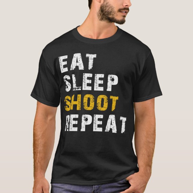 Camiseta comer botão de dormir (Frente)