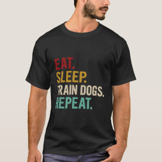 Camiseta Comer Cães do Comboio do Sono Repetir Cães de Vint
