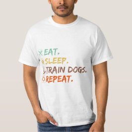 Camiseta Comer Cães do Comboio do Sono Repetir Treinamento 