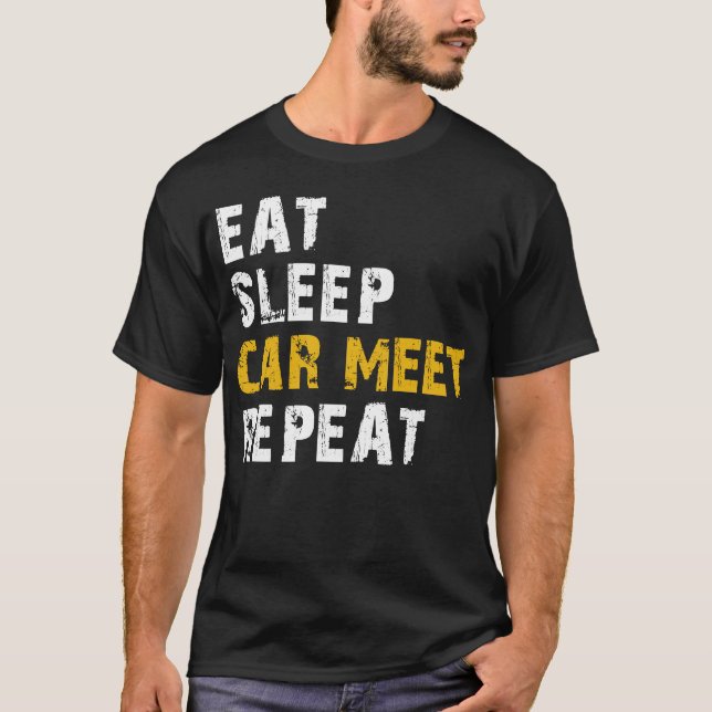 Camiseta comer carro de sono repetir (Frente)