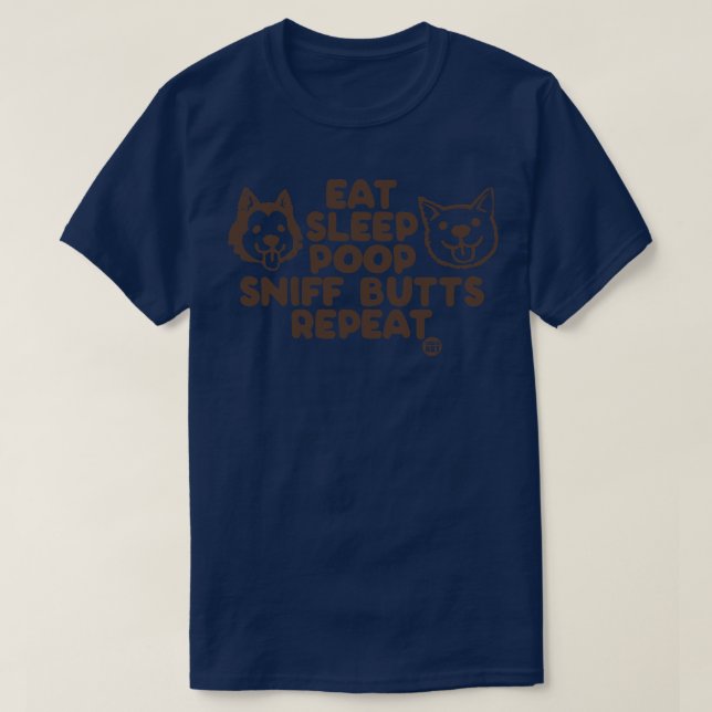 Camiseta comer cocô de dormir (Frente do Design)
