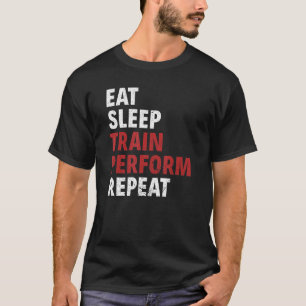Camiseta Comer Comboio De Sono Reproduzir Sedas Aéreas Repe