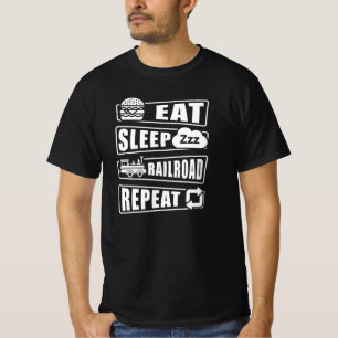 Camiseta Comer Comboio-Ferro Repetitivo Comboio-Vapor 