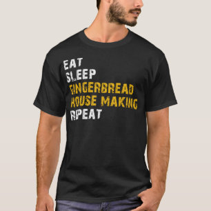 Camiseta comer comida pão de gengibre fazer