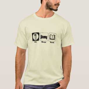 Camiseta comer como dormir ler
