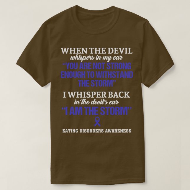 Camiseta Comer Distúrbios Consciência Eu Sou A Tempestade N (Frente do Design)