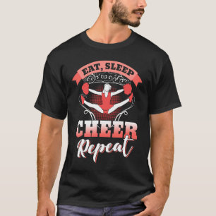 Camiseta comer dormir alegria repetir Incrível Cheerleading