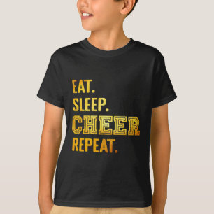 Camiseta Comer Dormir Aplaudir Repetir Palhaço do Cheerlead