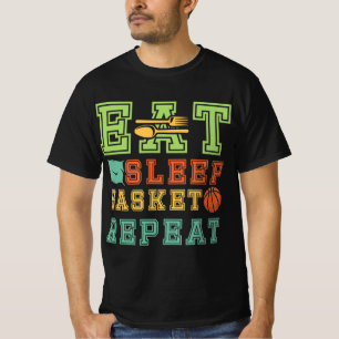 Camiseta Comer. Dormir Basquete Repetir Fa de Basquete Incr