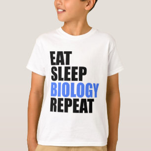 Camiseta Comer Dormir Biologia Repetir Biólogo Professor En