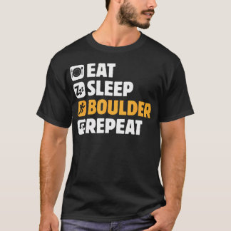 Camiseta Comer Dormir Boulder Repetir Escalada