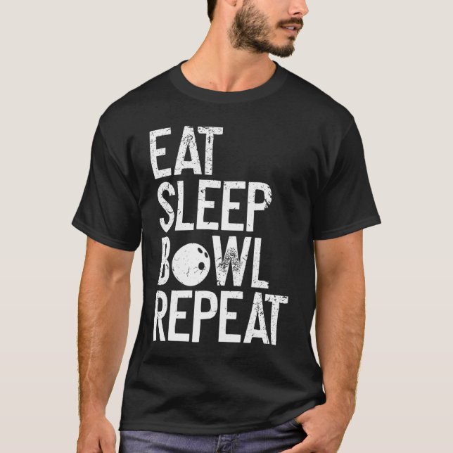 Camiseta Comer Dormir Bowl Repetir Boliche (Frente)