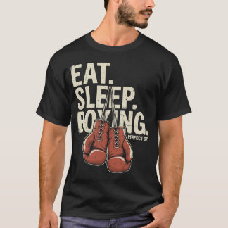 Camiseta Comer Dormir Boxe Dia Perfeito Vintage