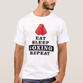 Camiseta Comer, Dormir, Boxe, Repetir