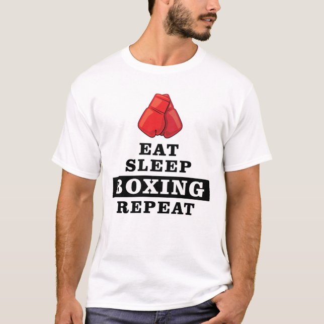 Camiseta Comer, Dormir, Boxe, Repetir (Frente)