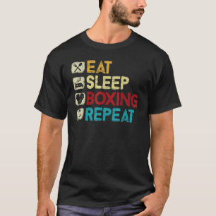 Camiseta Comer Dormir Boxe Repetir Homem do Boxe Luvas de B