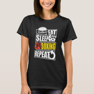 Camiseta Comer Dormir Boxe Repetir jogador ou treinador