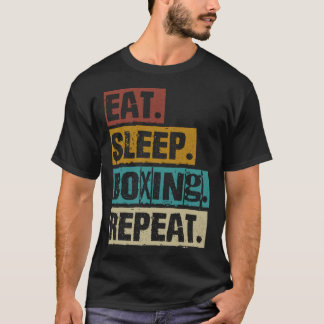 Camiseta Comer Dormir Boxe Repetir Retro Vintage Boxe Boxea