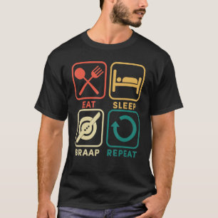 Camiseta Comer Dormir Braap Repetir Flutuar Uma Roda Elétri