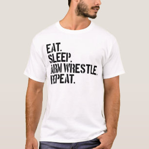 Camiseta Comer Dormir Braço de Ferro Repetir Braço de Ferro