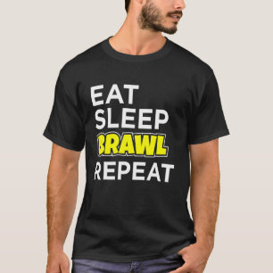 Camiseta Comer Dormir Briga Repetir Jogador Jogos Brigando