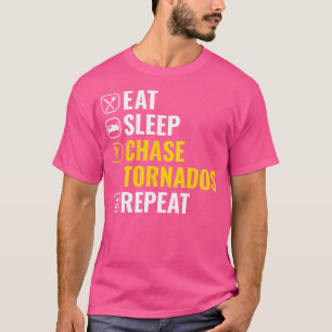 Camiseta Comer Dormir Caçar Tornados Repetir Caça Tempestad