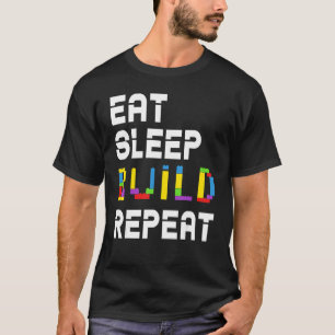 Camiseta Comer dormir Construir Repetir Mestre Construtor