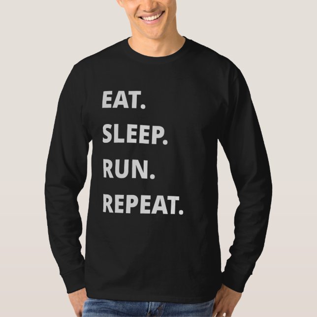 Camiseta Comer Dormir Correr Repetir 1 (Frente)