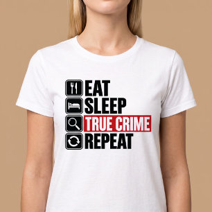 Camiseta Comer Dormir Crime Verdadeiro Repetir