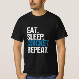 Camiseta Comer.Dormir. Críquete.Repetir.