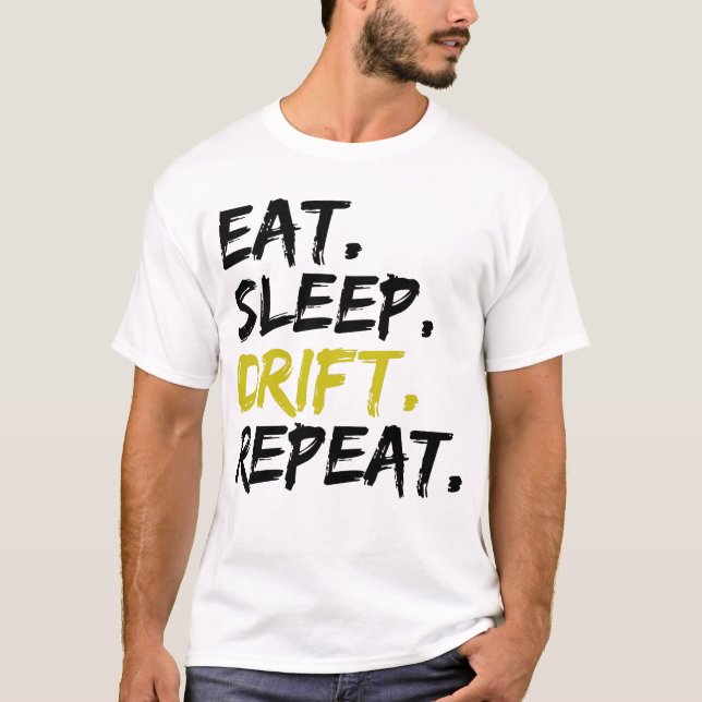Camiseta Comer Dormir Derivar Repetir - Derivando (Frente)