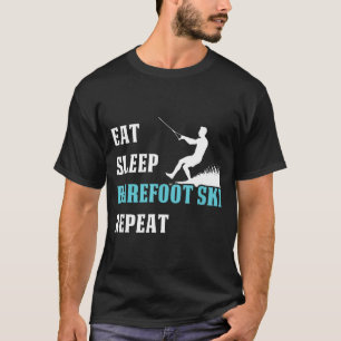 Camiseta Comer dormir descalço esquiar repetir dizendo hobb