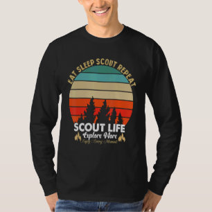 Camiseta Comer Dormir Escoteiro Repetir Acampamento Escotis
