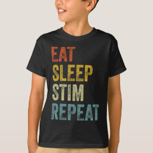 Camiseta Comer Dormir Estim Repetir Divertido Conhecimento