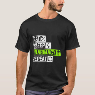 Camiseta Comer Dormir Farmácia Repetir Profissão Médico Dou