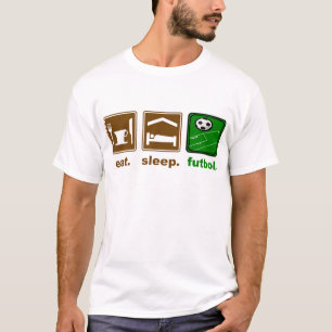 Camiseta comer, dormir, futebol