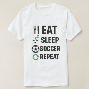Camiseta Comer Dormir Futebol Repetir