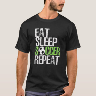 Camiseta Comer Dormir Futebol Repetir Esportivo Legal Jogad