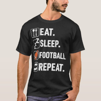 Camiseta Comer Dormir Futebol Repetir Jogador de Futebol Di