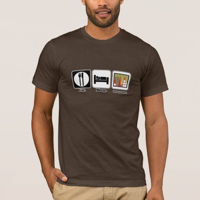 Camiseta comer dormir gamão (Frente)