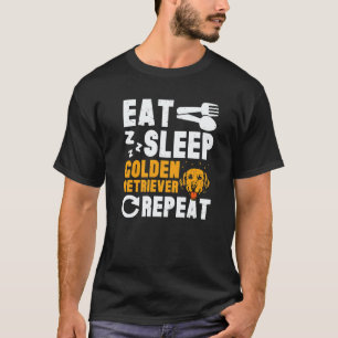 Camiseta Comer Dormir Golden Retriever