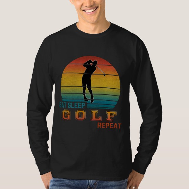 Camiseta Comer Dormir Golfe Repetir (Frente)