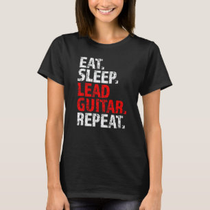 Camiseta Comer Dormir Guitarra Principal Repetir Música Roc