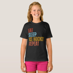 CAMISETA COMER DORMIR HÓQUEI NO GELO REPETIR