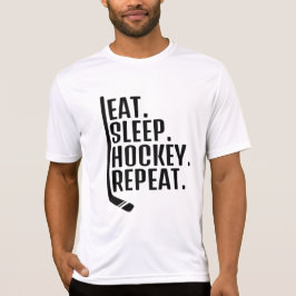 Camiseta Comer Dormir Hóquei Repetir