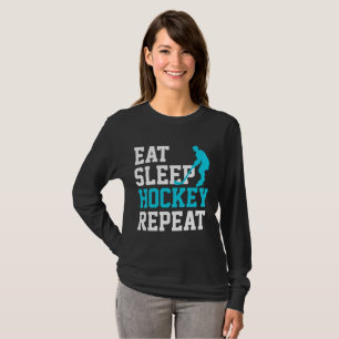 Camiseta Comer Dormir Hóquei Repetir