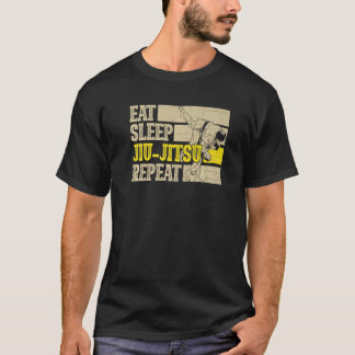Camiseta Comer Dormir Jiu Jitsu Repetir