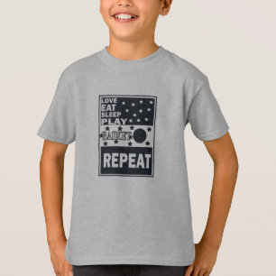 Camiseta comer dormir jogar basquete repetir