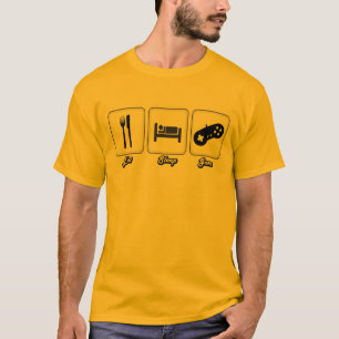 Camiseta Comer. Dormir. Jogo.